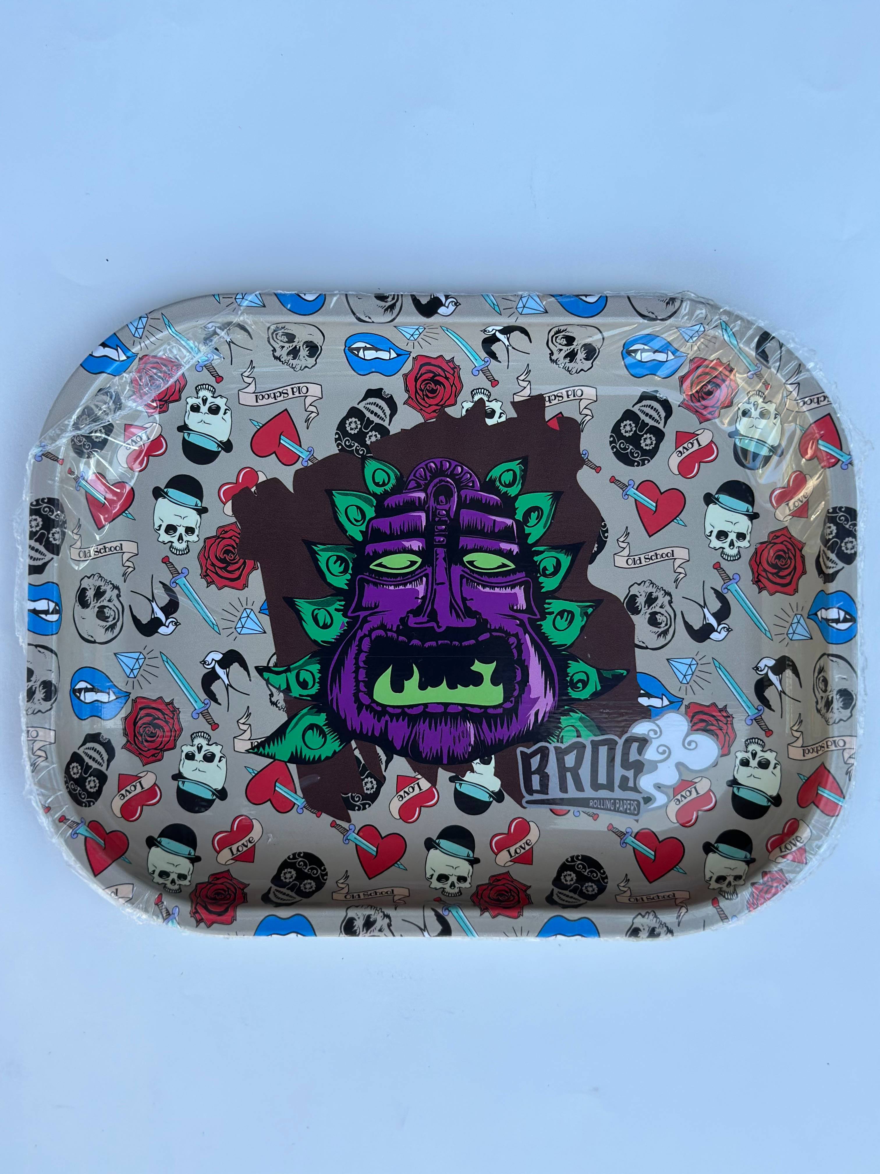 Bandeja de metal pequena Bros Vintage Old School - Silver